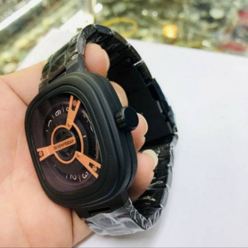 Jam tangan pria rantai analag super Premium model elegant water resistant