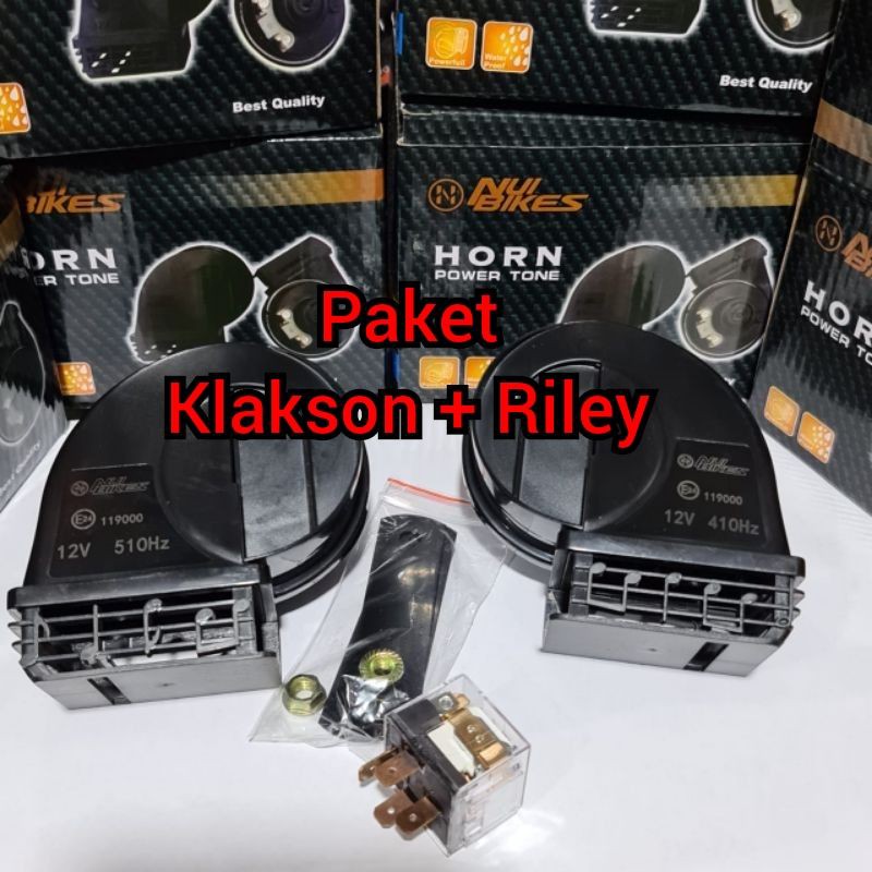 Klakson / Horn DENSO 100% Original Model Keong Waterproof 12V + Relay Set untuk Universal Motor dan Mobil Clakson Anti Air