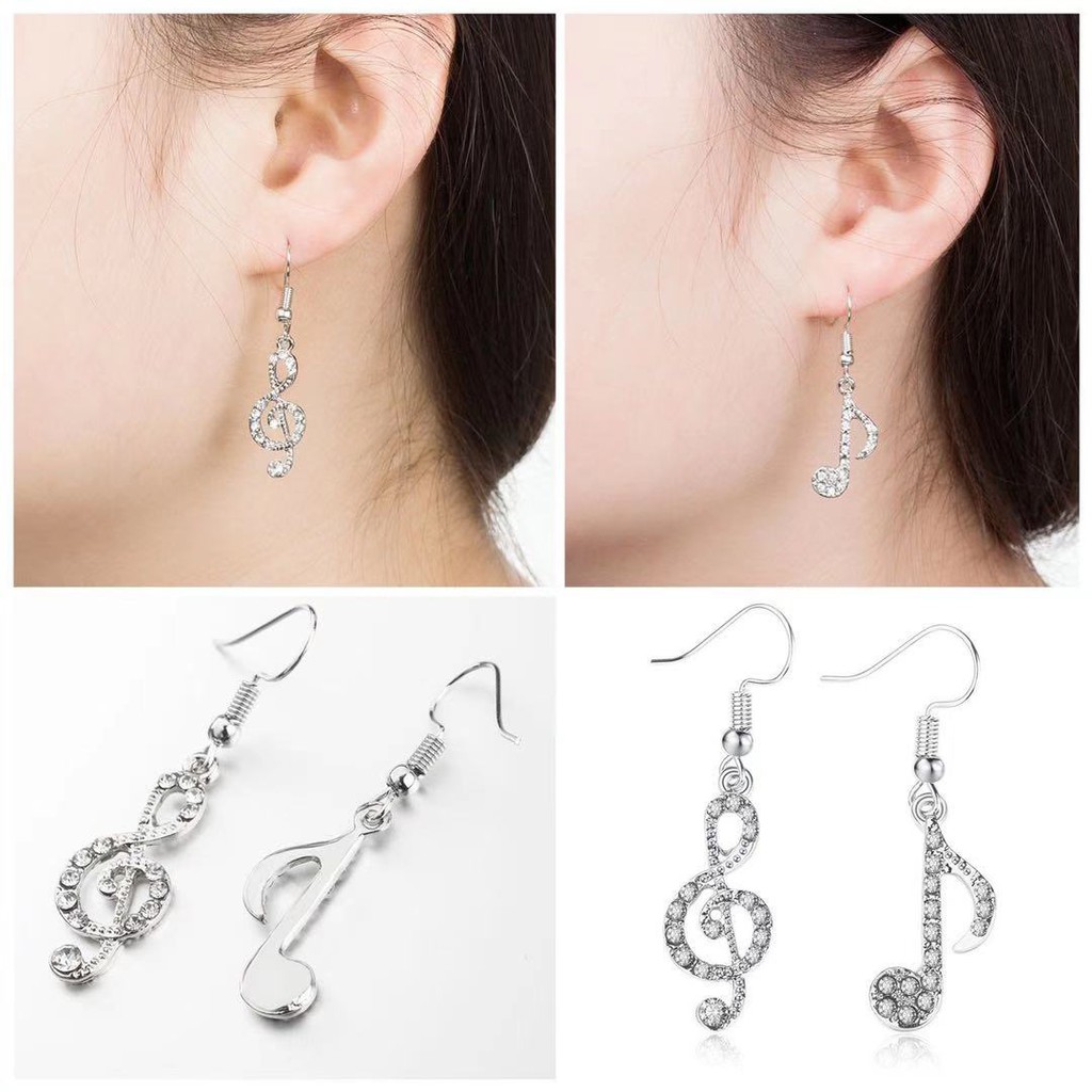 [Bayar Di Tempat] Anting Melodi Silver Untuk Wanita / Aksesoris Fashion Anting Melodi Untuk Wanita