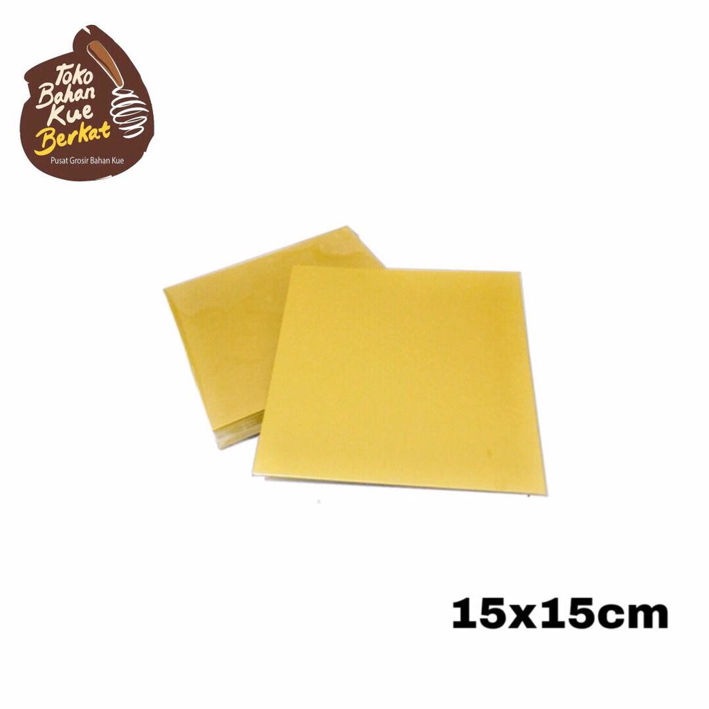 CAKE BOARD GOLD SQUARE / TATAKAN KUE KOTAK EMAS (10PC) - 32x32