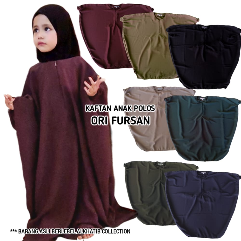 KAFTAN ANAK ORI POLOS FURSAN WARNA ALKHATIB COLLECTION