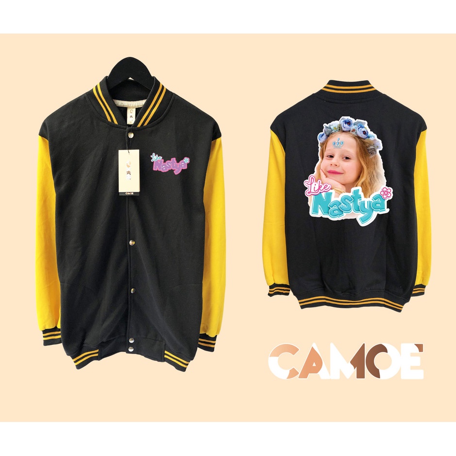 Jaket Baseball Varsity Youtuber Like Nastya