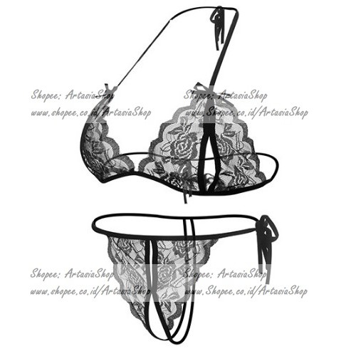 Bra Set XL-XXXL, Bra Set Lingerie SEXY Jumbo, Gstring Jumbo Bigsize Gstring XXL Hitam 354