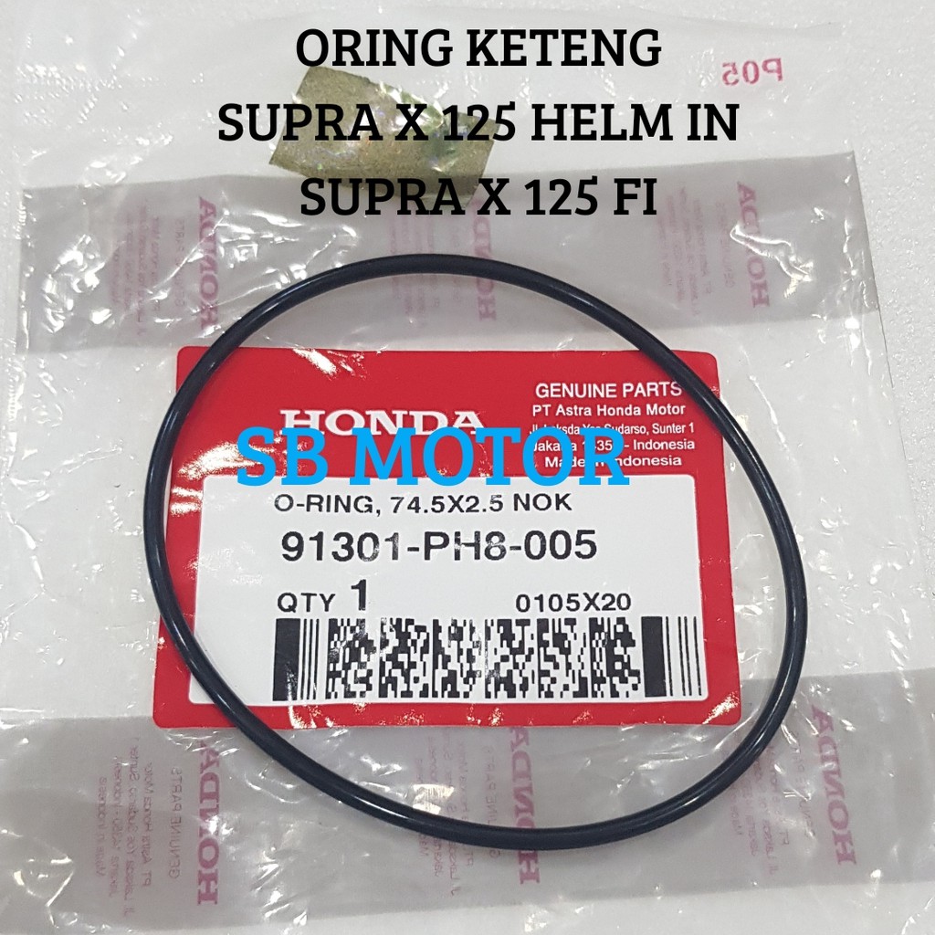 ORING TUTUP KETENG SUPRA X 125 HELM IN SUPRA X 125 FI ASLI AHM 91301-PH8-005