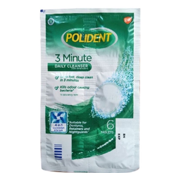 Polident tablet pembersih gigi palsu