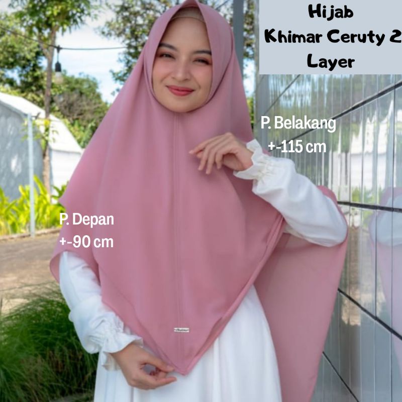 JILBAB SYARI CERUTY - HIJAB CERUTY 2 LAYER - HIJAB CERUTY JUMBO - BERGO CERUTI -HIJAB CERUTI