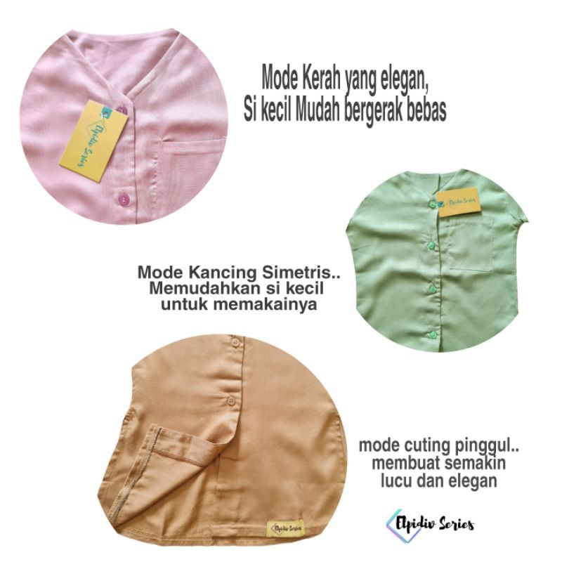 Tunik Anak Polos / Baju Anak Tunik / Busana Anak Tunik