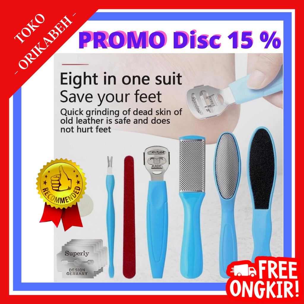 Alat Perawatan Kaki Manicure Pedicure Set Alat Kaki Pecah2 Sikat Tumit Kaki Pecah Sikat Kaki Tumit