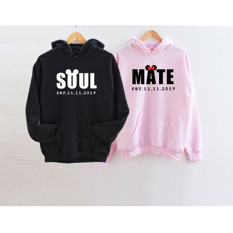 S - XXXXXL(6XL) Hoodie COUPLE Customized Hoodie SOUL MATE Cute BIGSIZE OVERSIZE Matching Person Jaket Jumper Soulmate Oversize Jumbo S M L XL 2XL 3XL 4XL 5XL 6XL