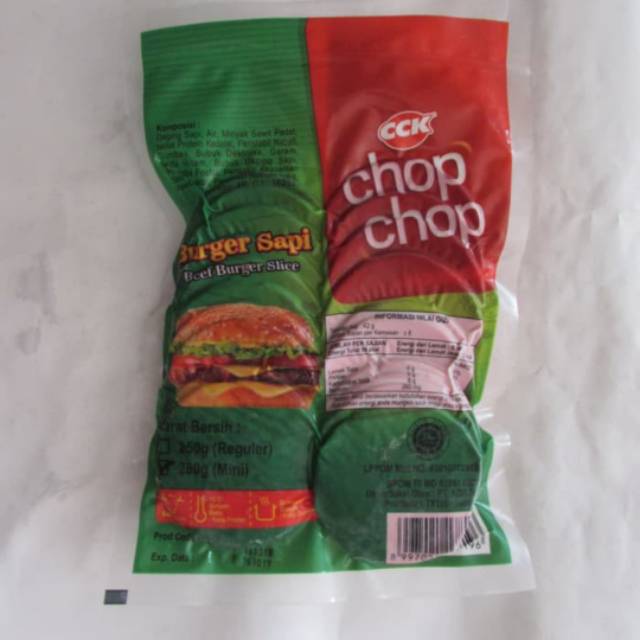 

Chop chop burger sapi mini 20s 280gr