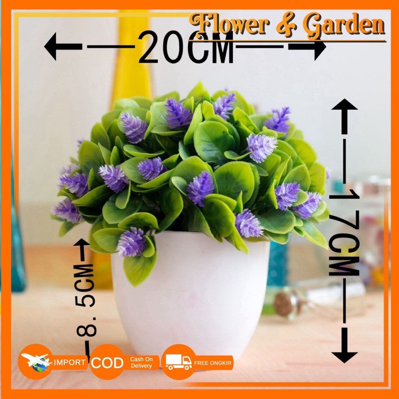 COD / JB POT TANAMAN  BUNGA HIAS BUNGA DEKORASI RUANGAN BUNGA PLASTIK HIAS P2039-2