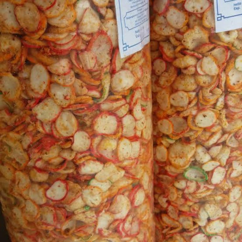 Jual Cod 1kg Krupuk Seblak Bantet Kering Kripik Seblak Pedas Mantap