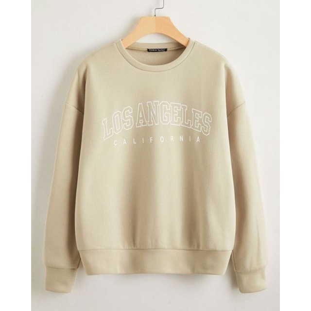 BASIC OBLONG LOS ANGELES CALIFORNIA BLACK SWEATER UNISEX TERBARU&quot;