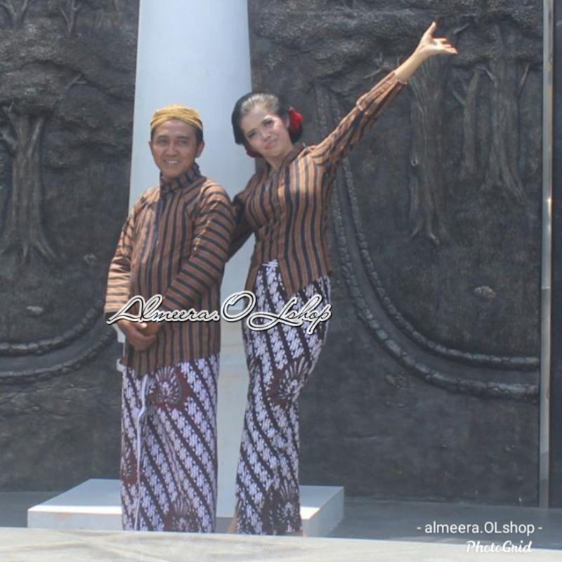 Rok jarik wiru bawahan kebaya dan surjan /  jarik wiru jadi pria dan wanita-1