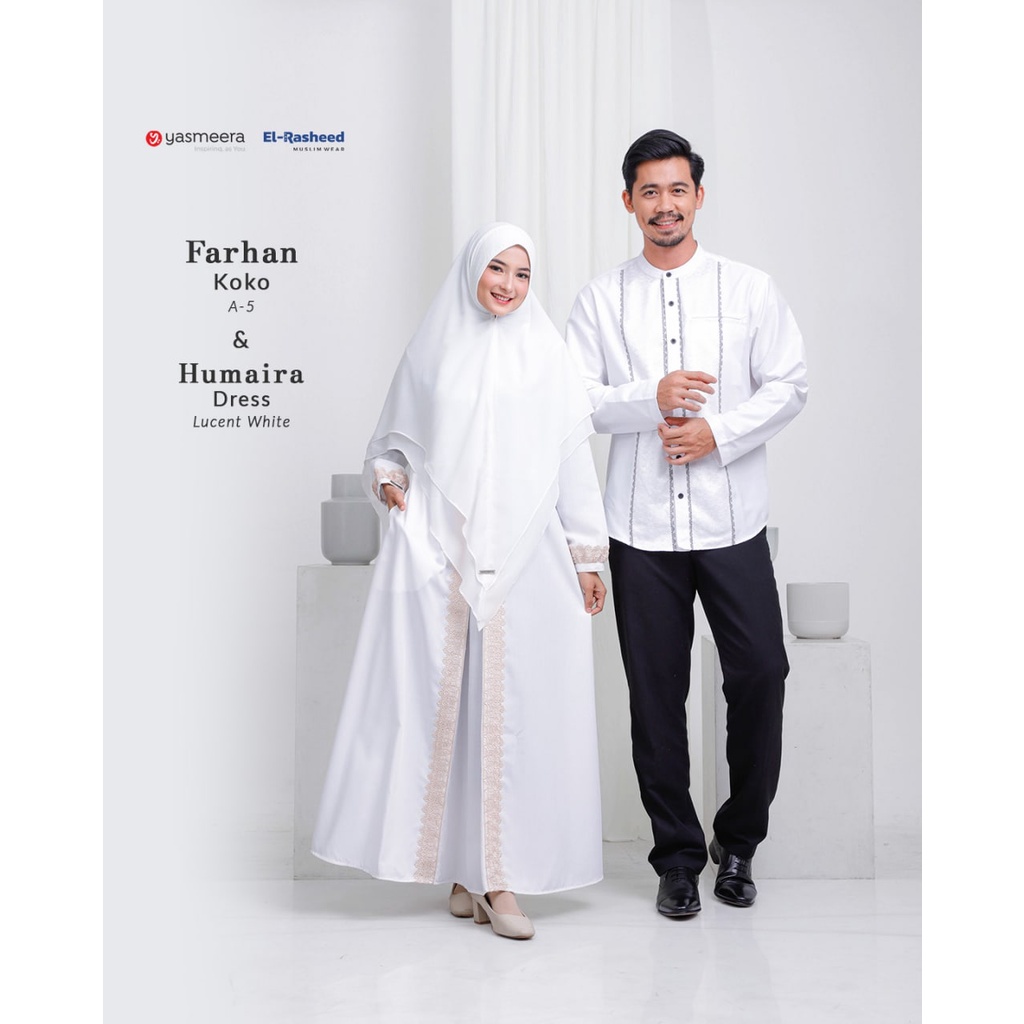 BAJU HAJI UMROH PUTIH HITAM HUMAIRA DRESS BY YASMEERA GAMIS SYARI MURAH CANTIK BUSUI BUSANA MUSLIM B