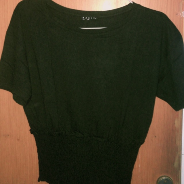 baju crop top zara basic