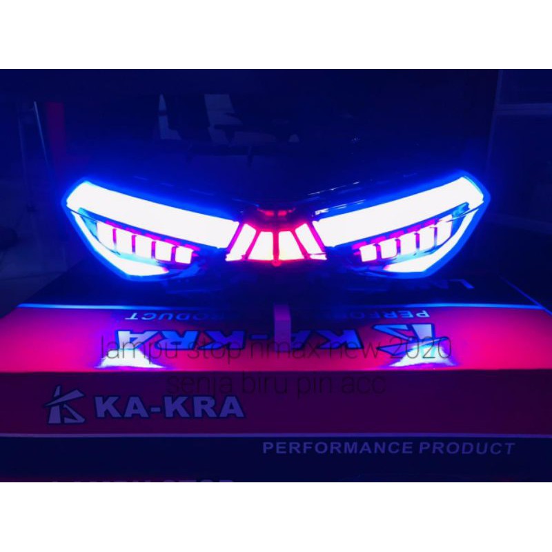 lampu stop nmax new 2020 lampu stop led merah senja led biru full led