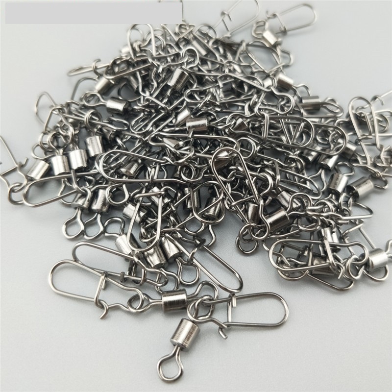 50Pcs Fishing Split Ring Stainless Steel Swivel Pin Fishing Bait Swimbait Lure Ikan Umpan Memancing