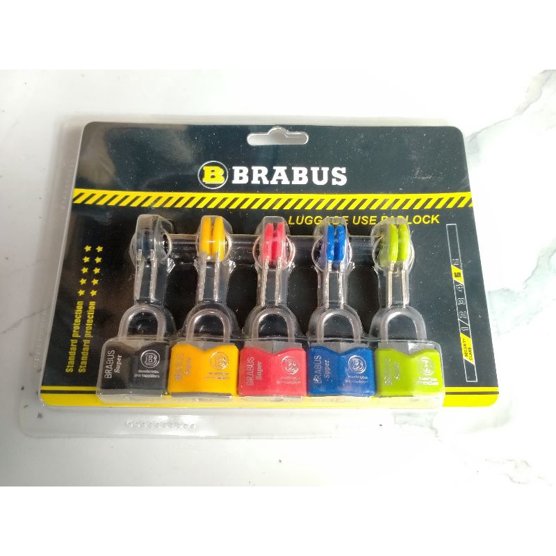 gembok koper brabus 5pcs gembok tas warna warni