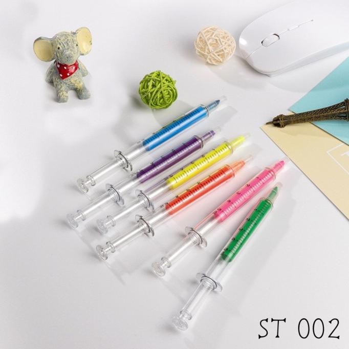 

ST 002 | PENA HIGHLIGHTER WARNA WARNI MODEL SUNTIK UNIK | HIGHLIGHTE