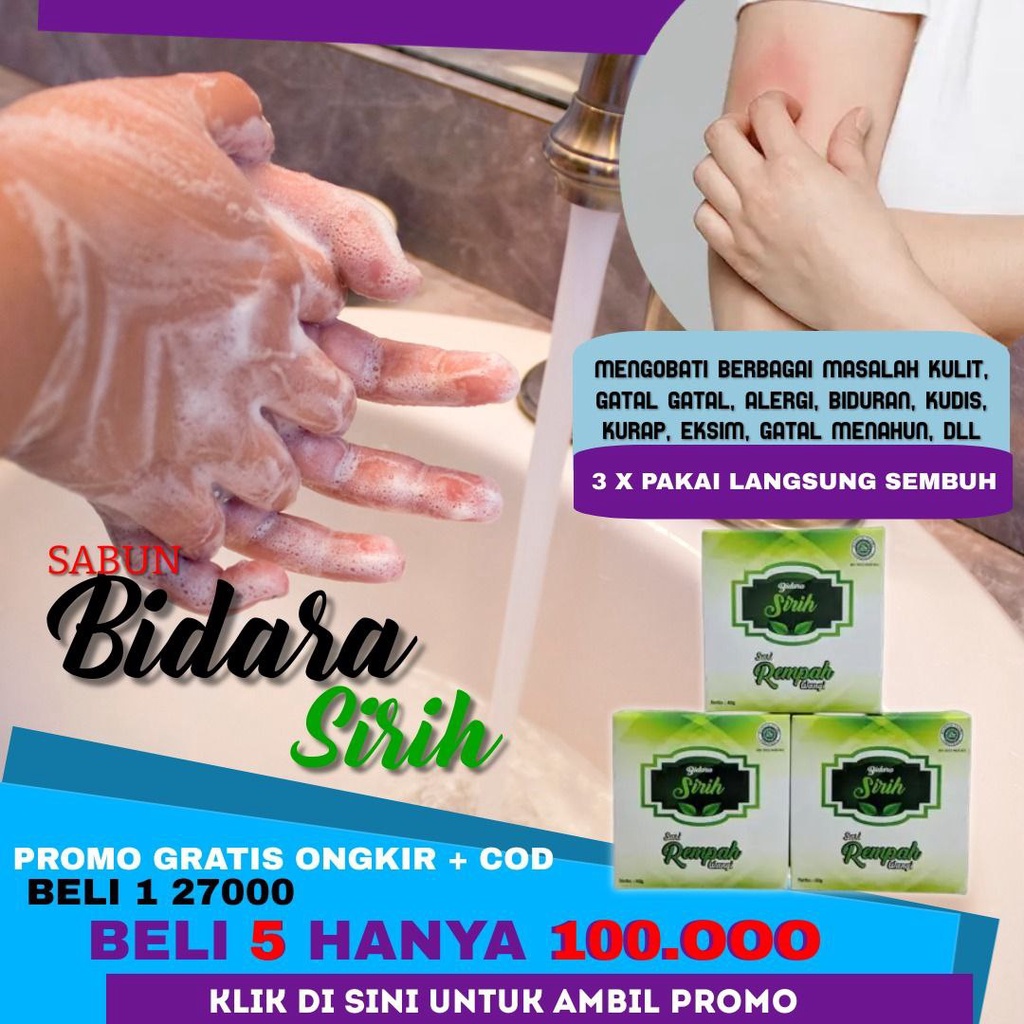 Sabun Gatal Bidara Sirih Obat Kulit Gatel,Eksim,Scabies,Kudis