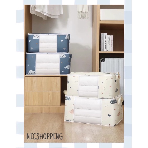 NIC - Storage box organizer / storage box kotak penyimpanan pakaian selimut serbaguna / storage lema
