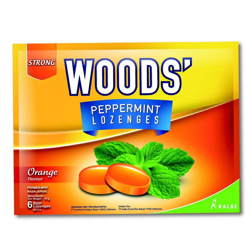 

Pelega Tenggorokan PERMEN WOODS' SACHET 6s