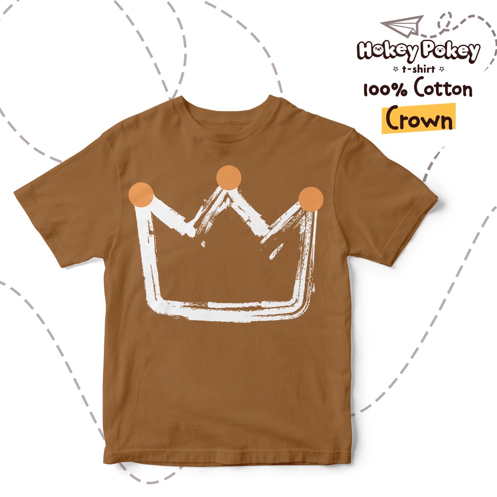 Baju Kaos T Shirt Anak Laki Laki Katun Combed Motif Crown