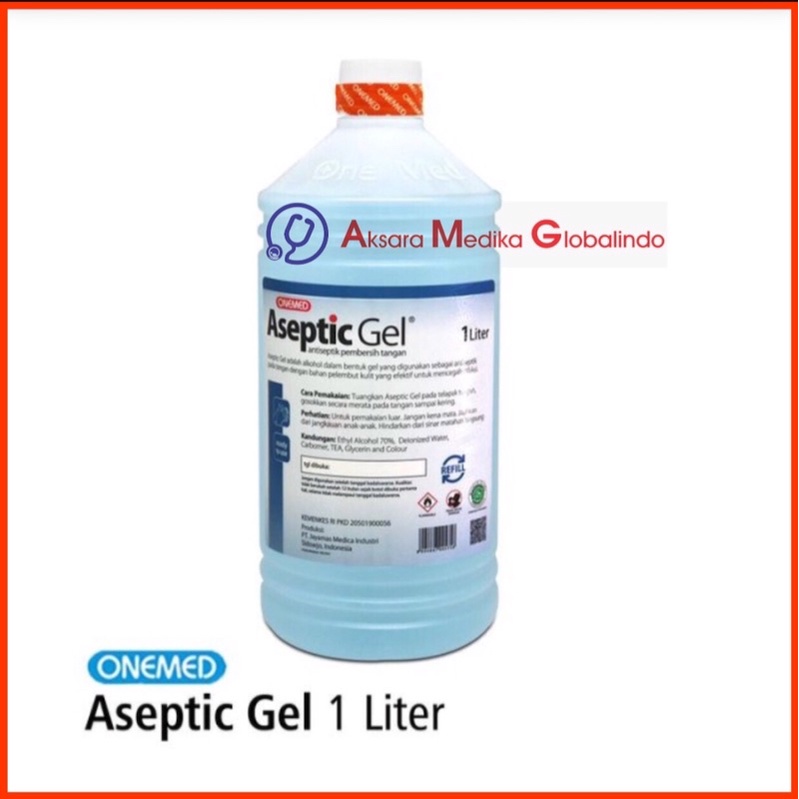 Aseptic Gel Hand Sanitizer 1L Refil OneMed #AMG