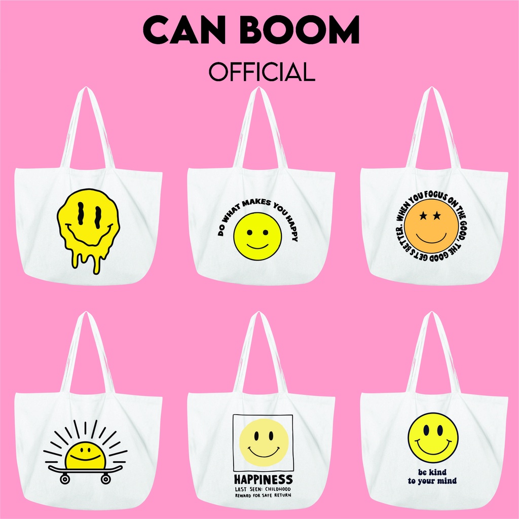 Totebag Keep Smile Smiley Landscape Resleting by Can Boom Official