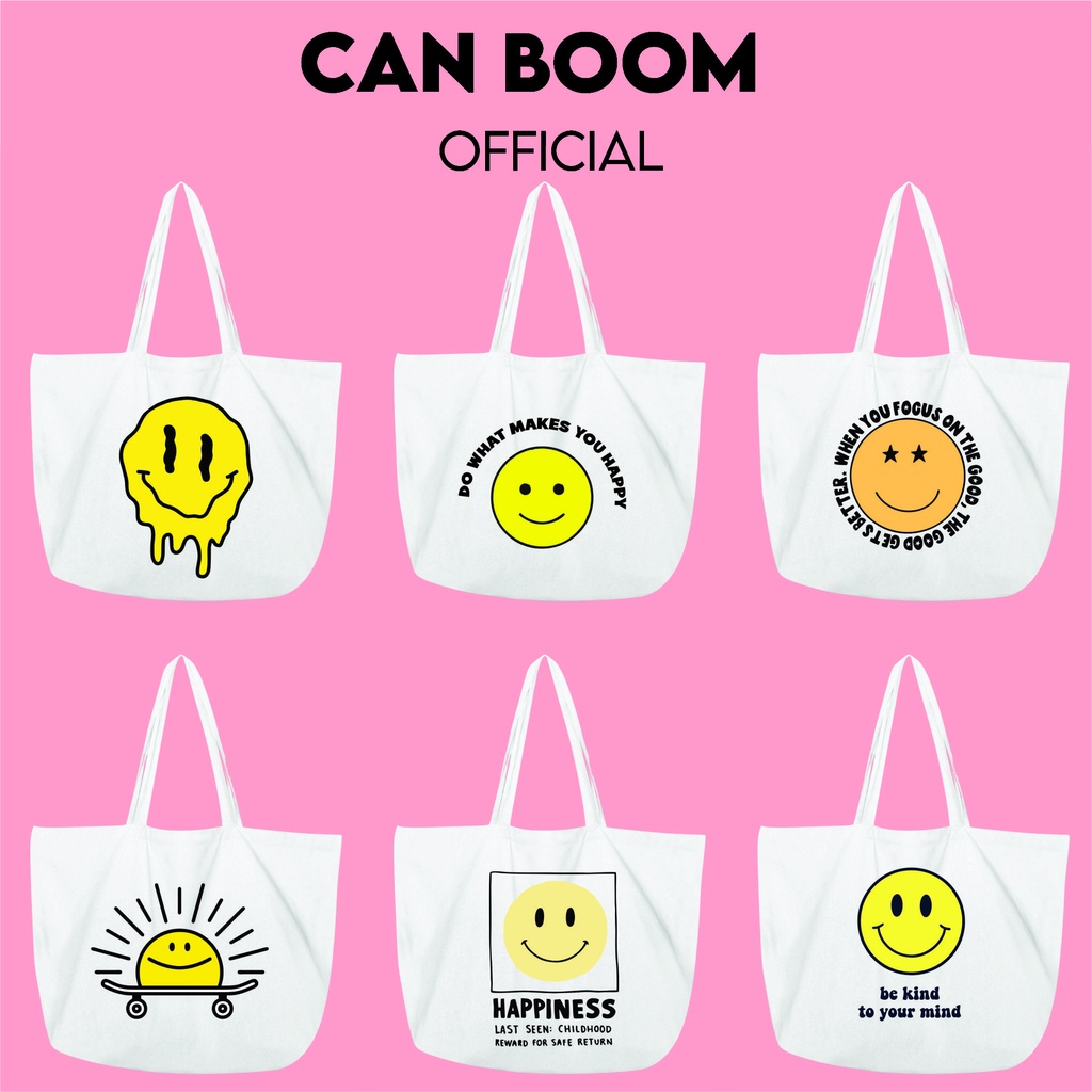 Totebag Keep Smile Smiley Landscape Resleting by Can Boom Official