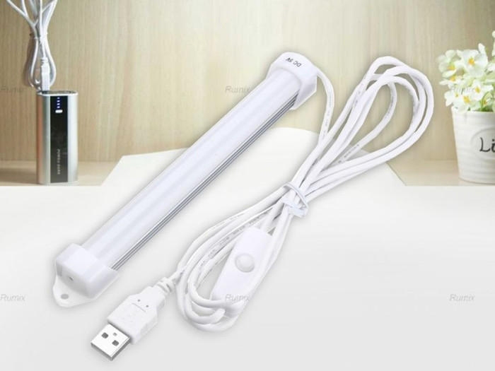 Lampu Neon USB Strip LED Belajar Kerja Rumah Dapur Meja Tabung Panjang