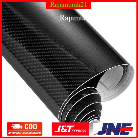 Stiker Vinyl Carbon Fiber 5D Multifungsi 152 x 10 CM