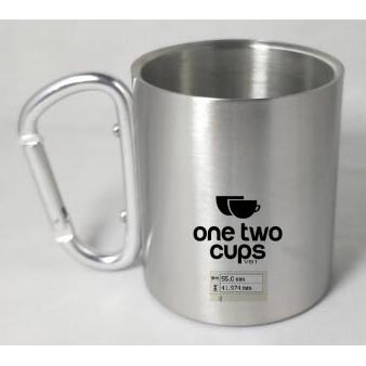 YGRETTE - GELAS MUG One Two Cups Gelas Cangkir Carabiner Stainless Steel 220ml CAMPING KARABINER