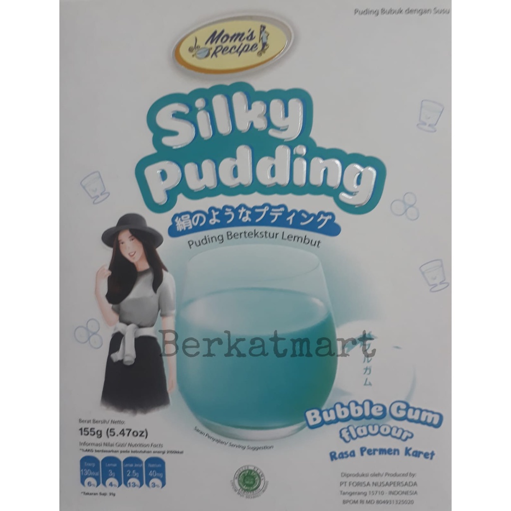 Silky Pudding 155 gram Forisa Puding bubuk dengan susu - BUBBLE GUM