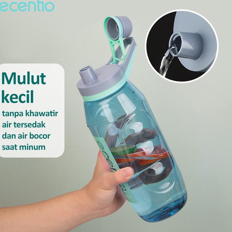 S4C1 【CRAZY SALE 90%off】ecentio Botol Minum olahraga 1 liter 2 liter Termos Air Panas Tumbler Anti t