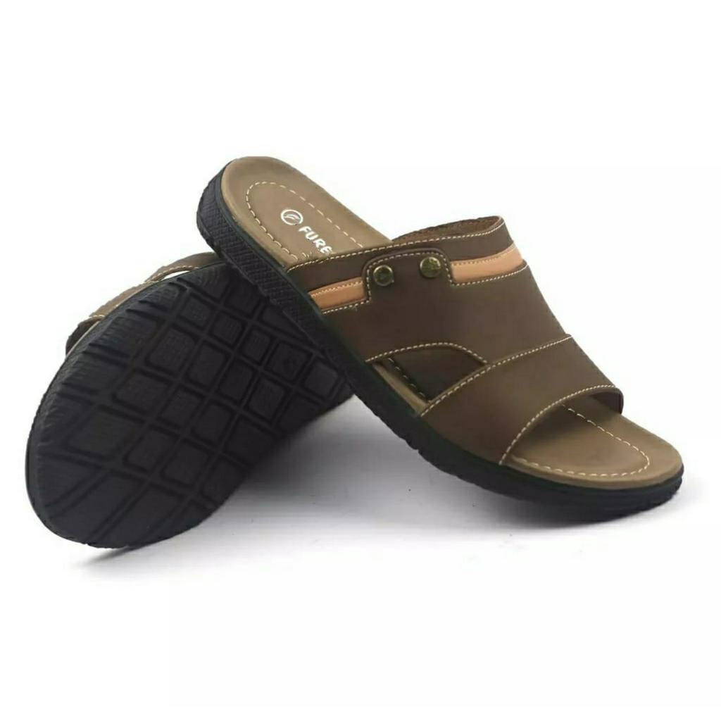 Sandal Slide Slop Pria Kulit Dewasa Sendal Selop Cowok Kekinian Terbaru