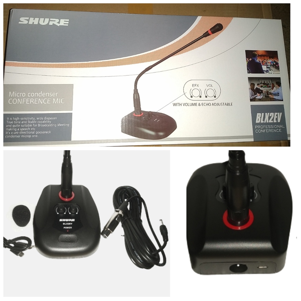 Mic Meja Mic Kabel Shure BLX2EV Podium Microphone cable BLX 2EV