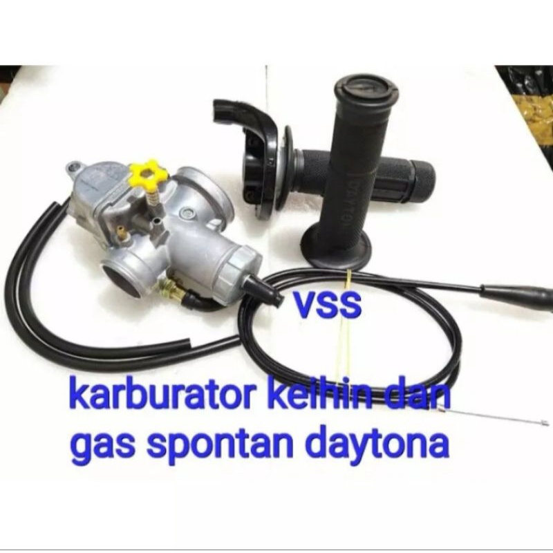 Paket Murah Karburator NSR Keihin PE 28 26 24 Plus Gas Spontan Daytona Polos Tanpa Tombol