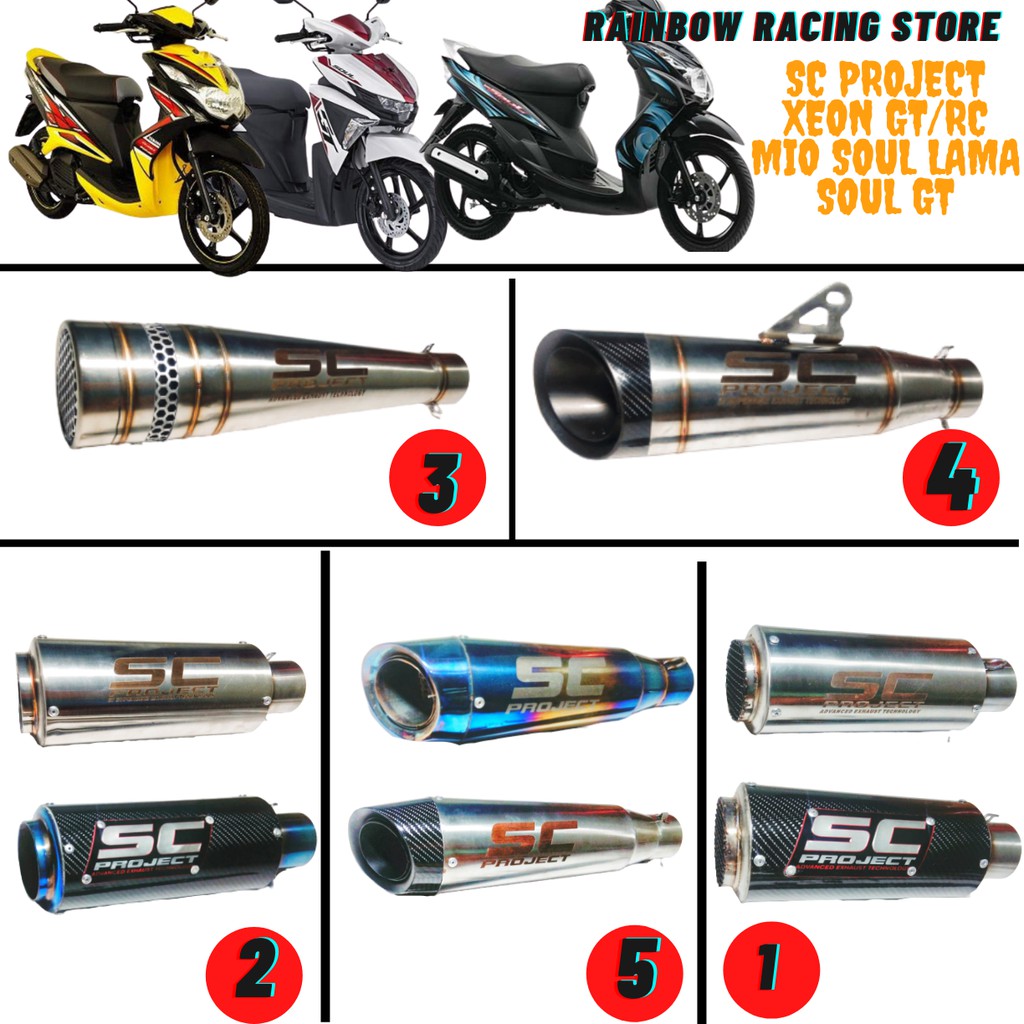 knalpot racing yamaha xeon gt rc soul lama soul gt sc project