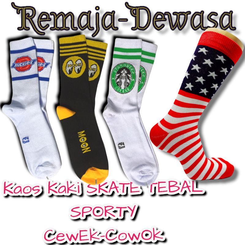 Kaos Kaki Skate Oldschool Bebas pilih motif/Kaos Kaki Motif/Kaos Kaki Distro/Kaos Kaki Pria Dewasa