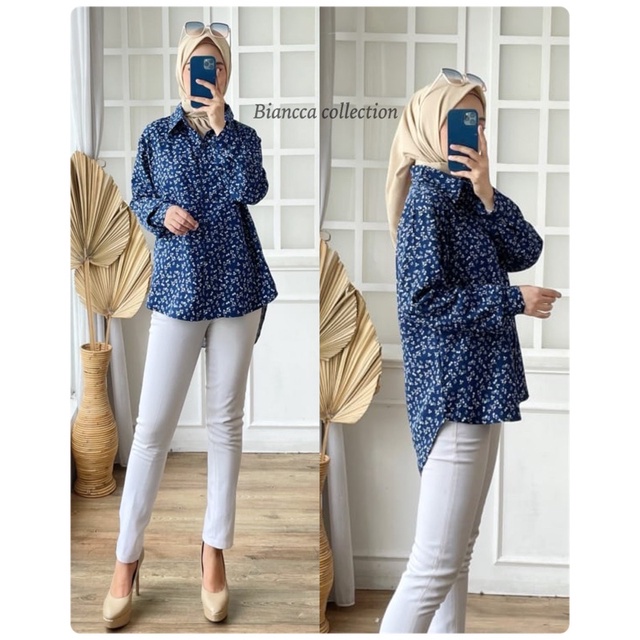 LIVY BLOUSE ATASAN SHAKILA MOTIF ALLSIZE FIT XL ATASAN MUSLIM WUDHU FRIENDLY