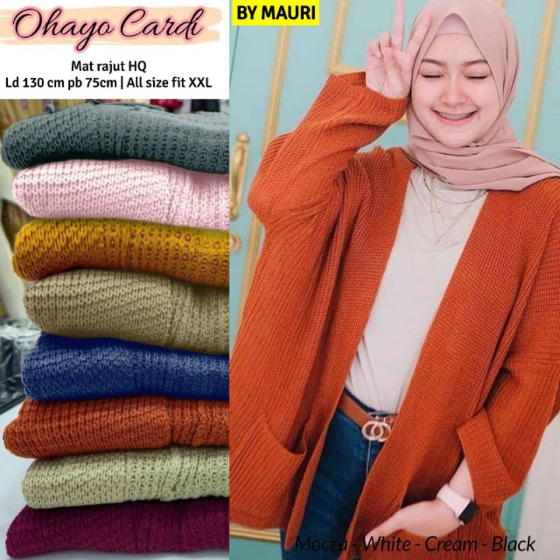 Ohayo kardigan rajut tebal oversized / knit outer premium oversize