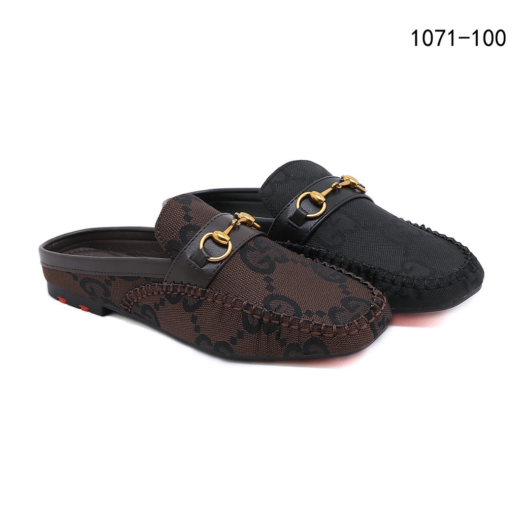 GC  GG Canvas Flat Mules 1071-100