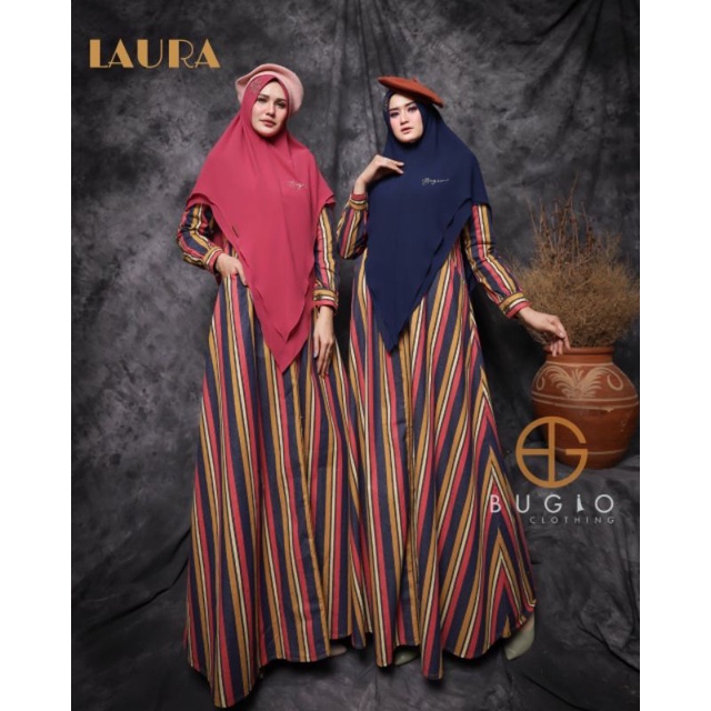 LAURA DENIM SALUR DAILY DRESS SYARI BY BUGIO CLOTHING