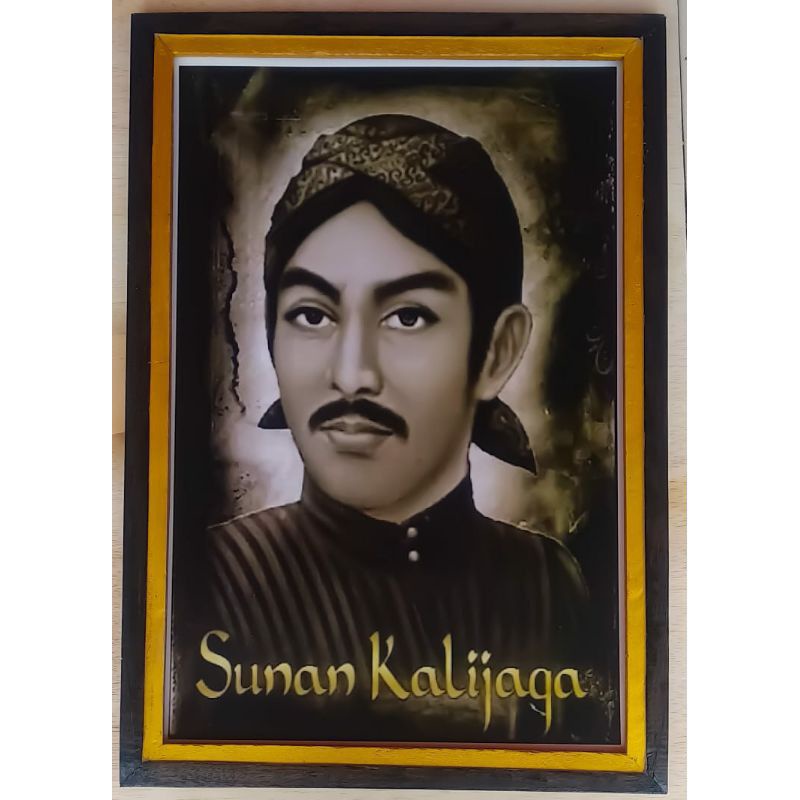 wall decorr poster sunan kalijaga + bingkai 35×53cm