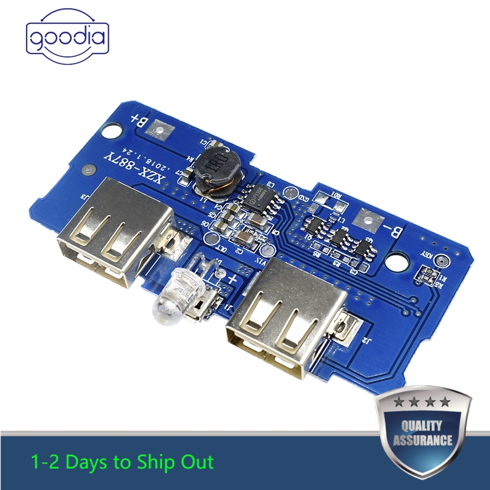 Papan Modul Power Bank 5v 2a Dual Usb Output Step Up
