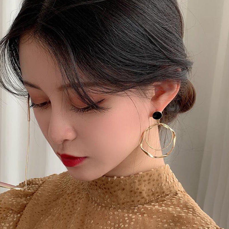 Anting Gantung Panjang Tusuk Gaya Vintage Korea Aksen Mutiara Imitasi Untuk Perhiasan Wanita