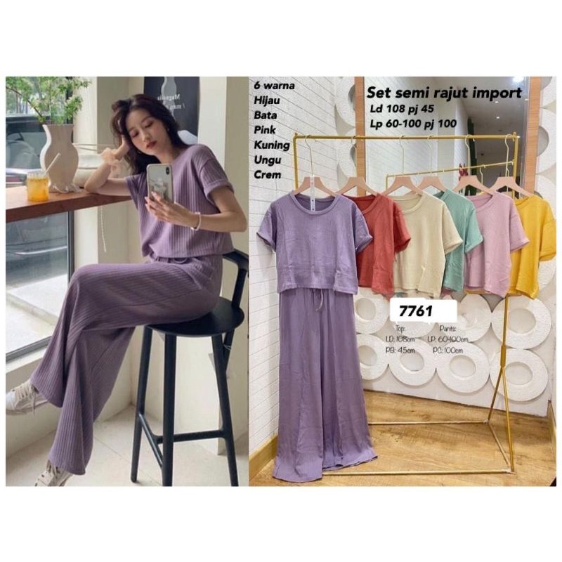 set semi rajut import 7761 MV