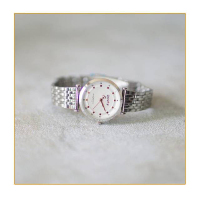 Positif Classic Watch PS7013 White Dial (Wanita)